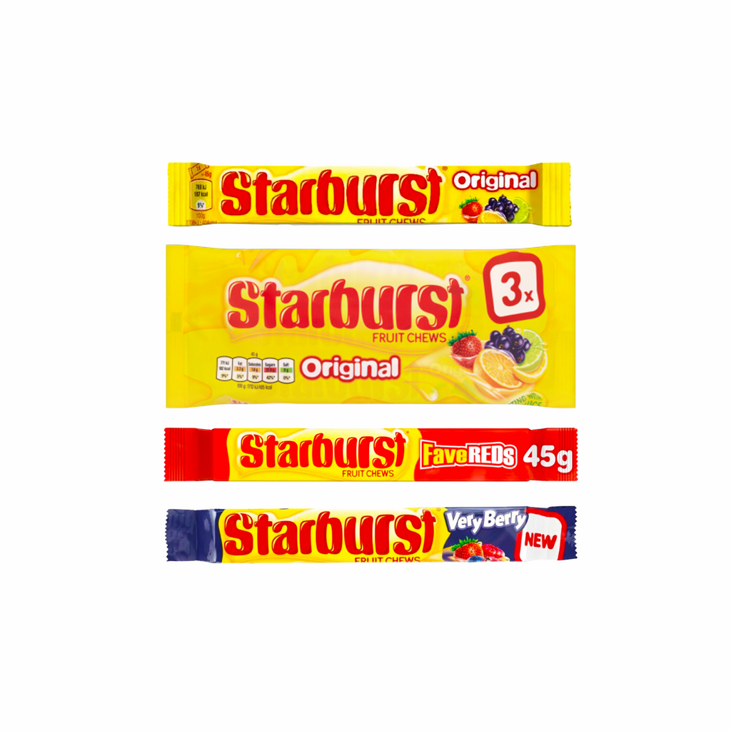 Starburst Stick 45g (Original, Very Berry, and FaveReds) - UK MADE (PAST BEST BEFORE)
