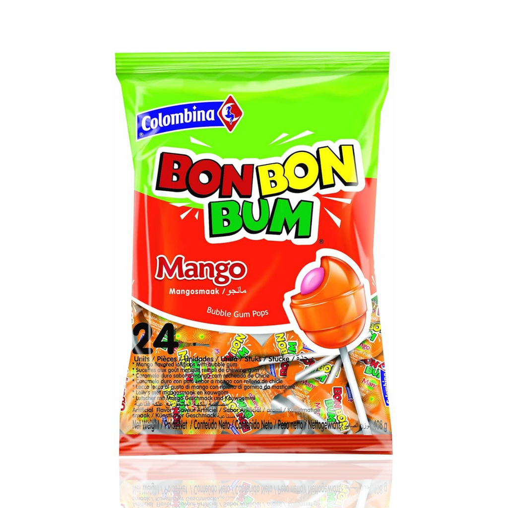 Bon Bon Mango Lollipops 408g
