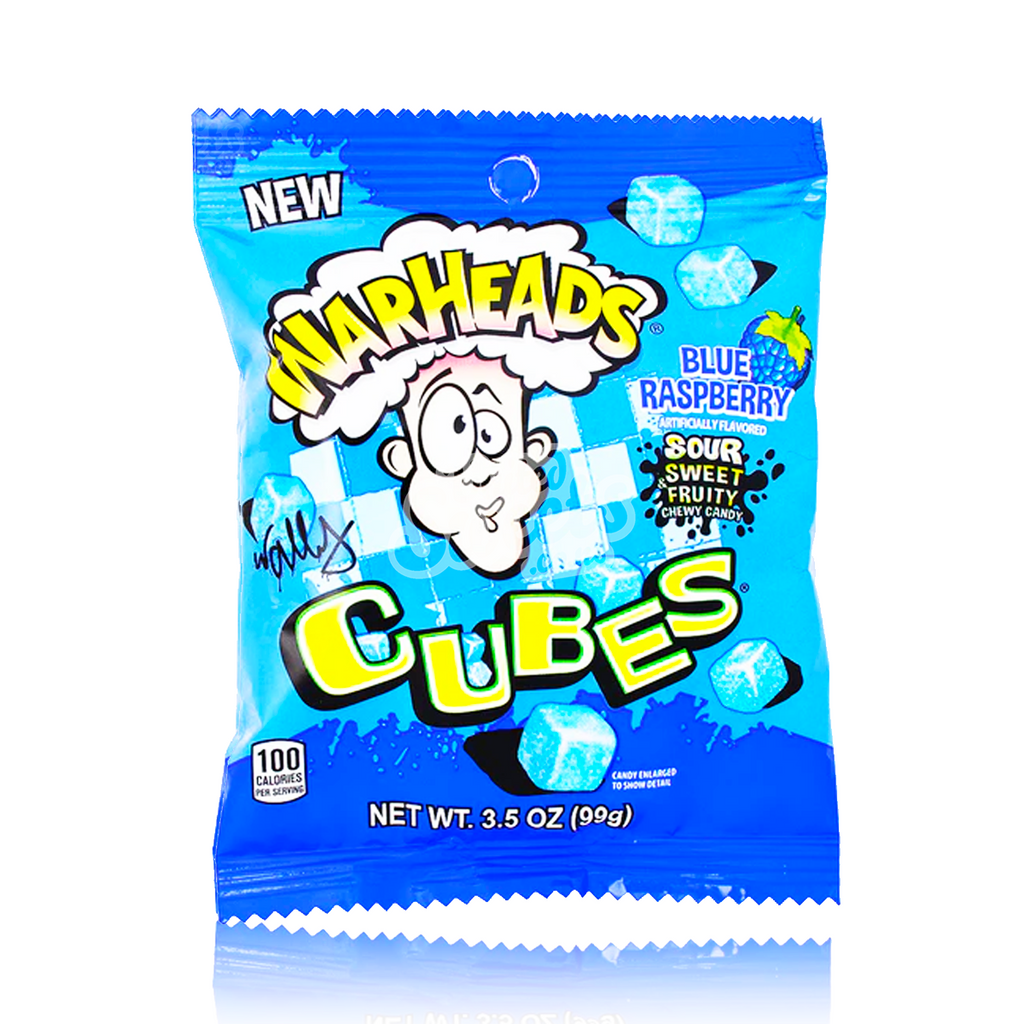 Warheads Blue Raspberry Cubes Peg Bag 99g