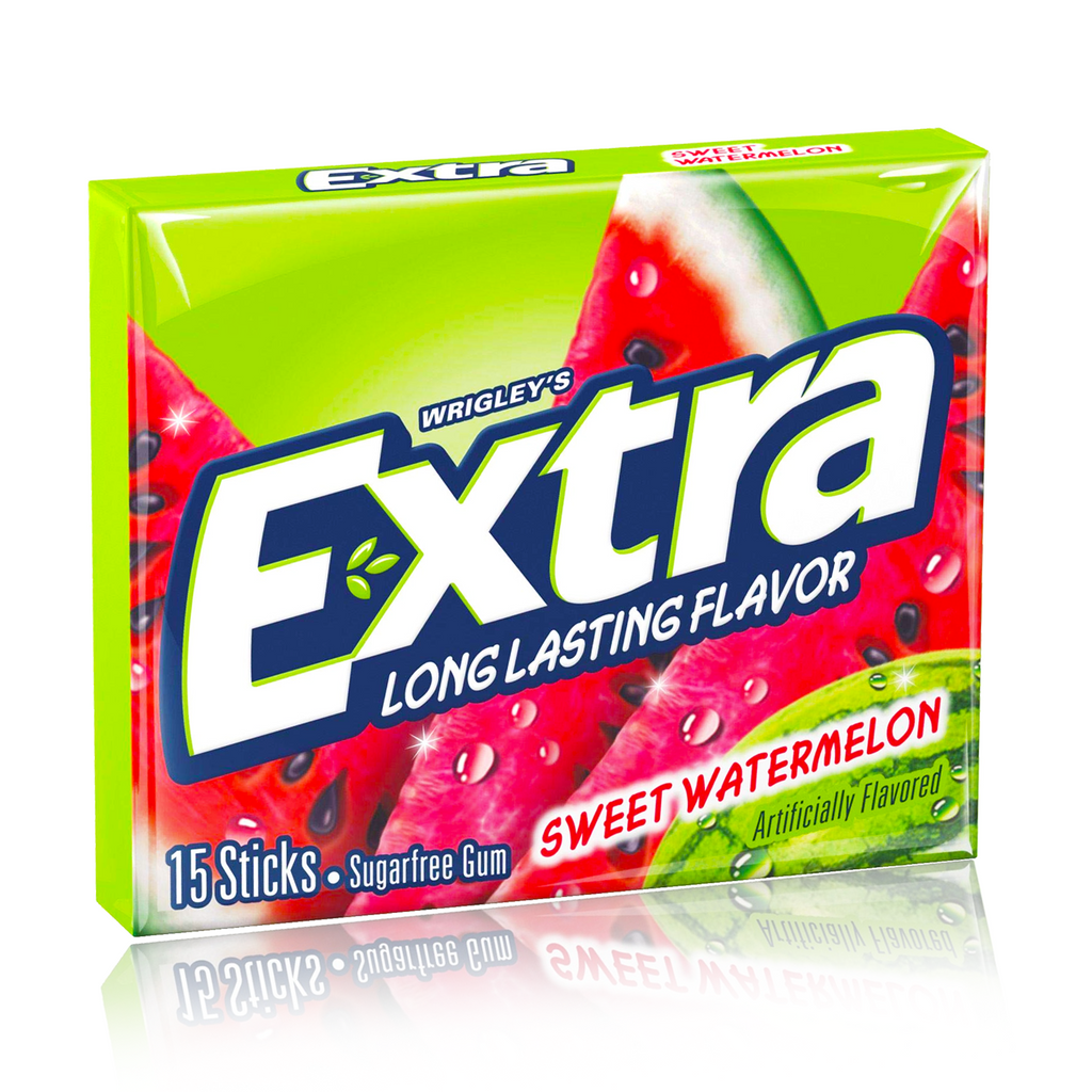 Wrigley's Extra Sweet Watermelon Chewing Gum 15 Sticks
