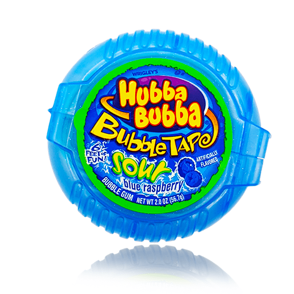 Hubba Bubba Tape Sour Blue Raspberry 56g (BEST BEFORE: 14/04/2025)