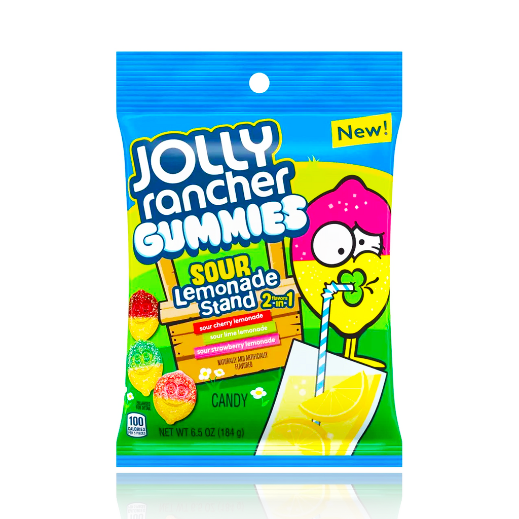 Jolly Rancher Gummies Sour Lemonade Stand Peg Bag 184g