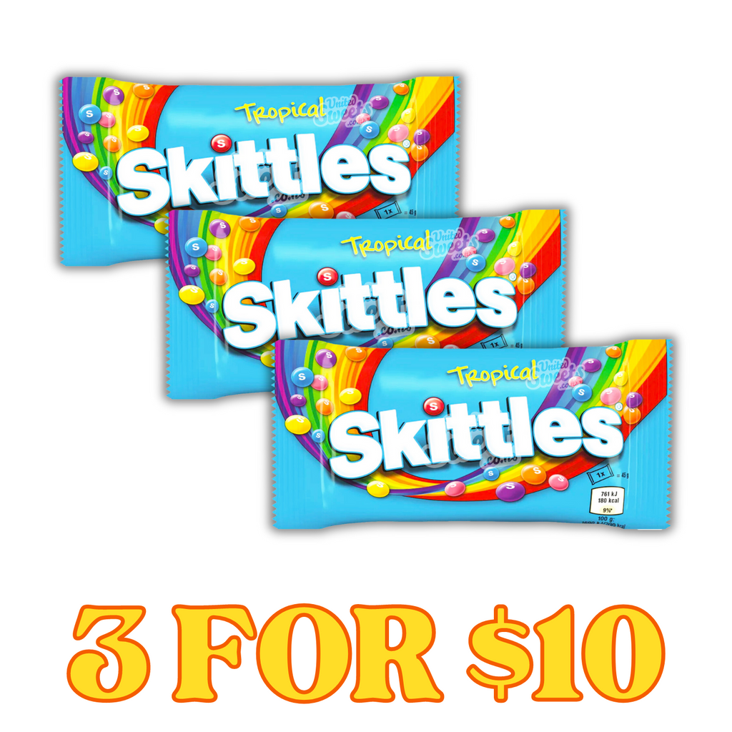 Skittles Pouch- Tropical  (MADE IN USA) Best Before: 08/2024