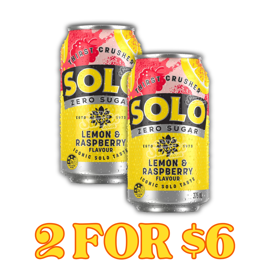 Solo Lemon & Raspberry 375ml