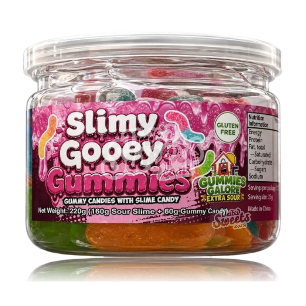 Slimy Gooey Gummies Sour Strawberry 220g