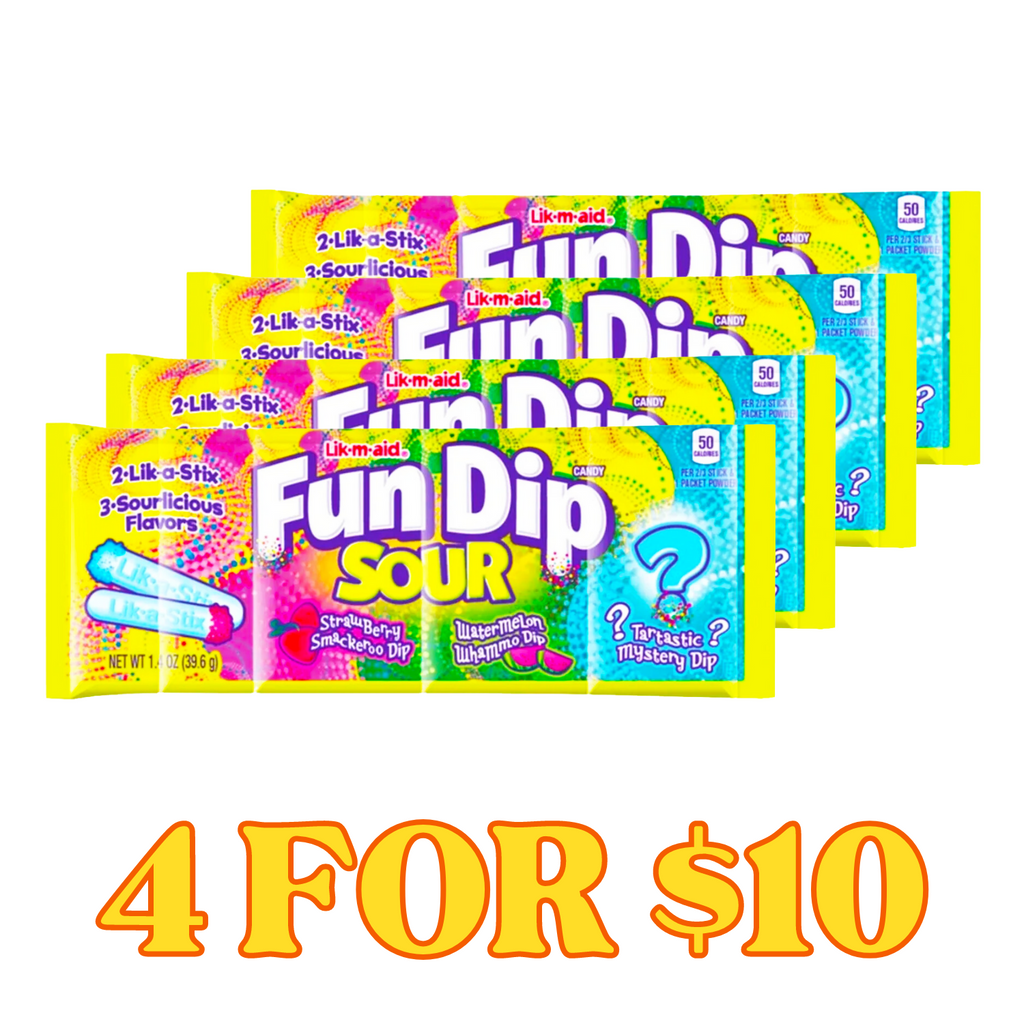 Fun Dips Sour Assorted Flavours 39g (BB:01/2024)