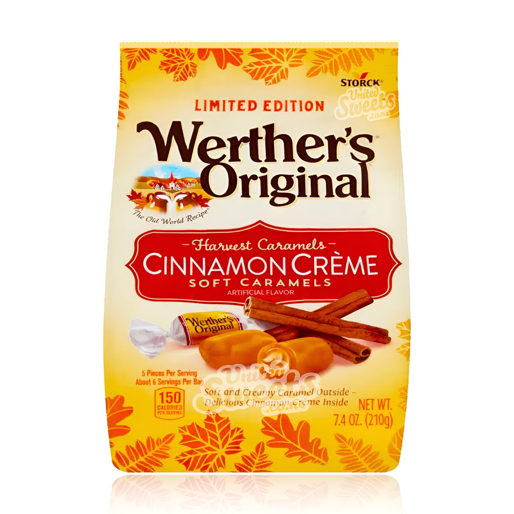 DATED- Limited Edition Werther's Original Cinnamon Creme Soft Caramels 210g (BEST BEFORE: 04/2025)
