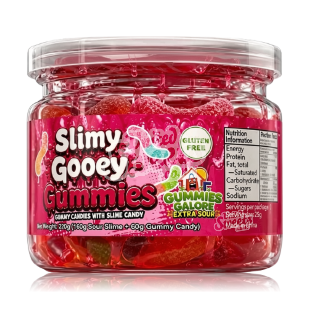 Slimy Gooey Gummies Sour Cherry 220g