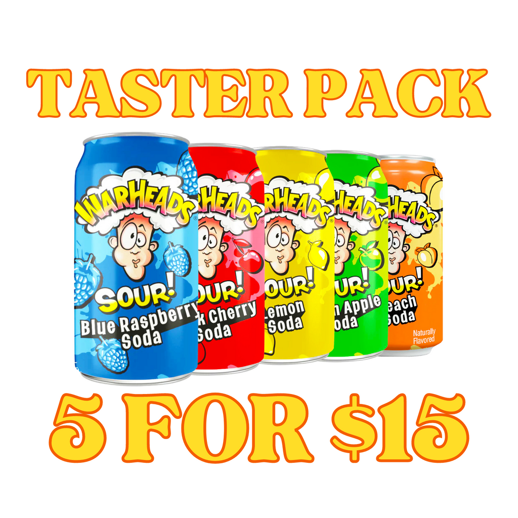 Warheads Sour Drinks Taster Pack 5 Cans