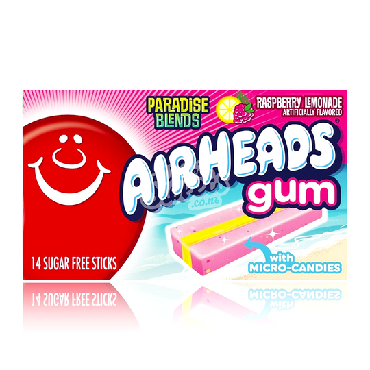 Airheads Gum Raspberry Lemonade 14 Sticks (BEST BEFORE: 05/2025)