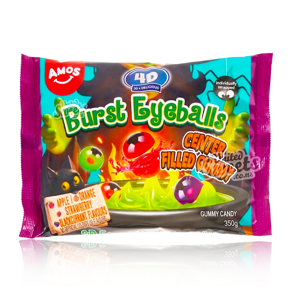 Amos 4D Burst Eyeballs Center Filled Gummy Candy 350g