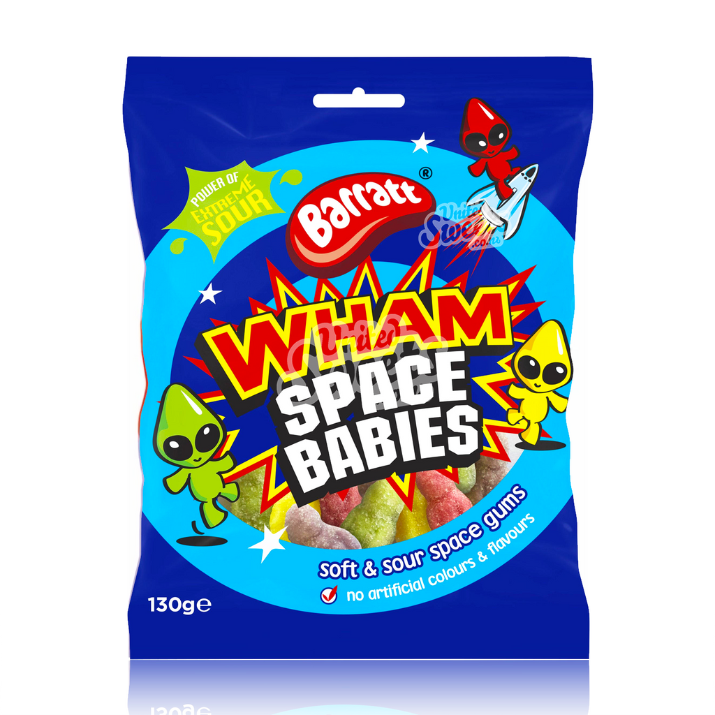 Barratt WHAM SPACE BABIES SOUR 100g (UK MADE) BEST BEFORE: 03/2025