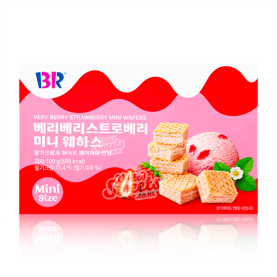Baskin Robins Very Berry Strawberry Mini Wafers 100g (KOREA MADE)