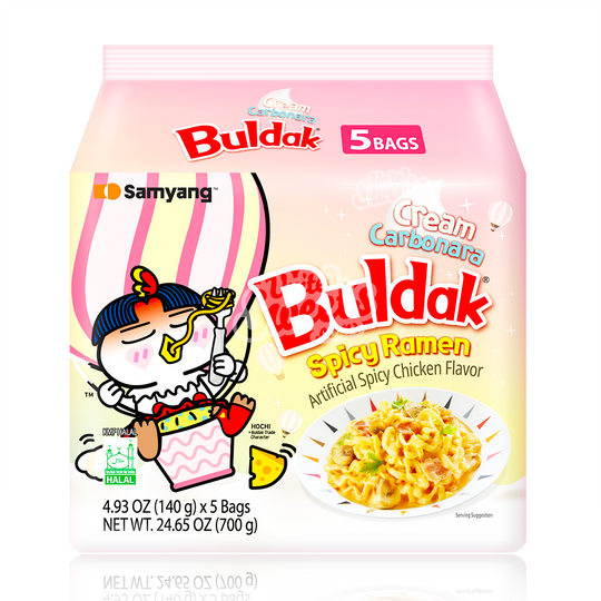Buldak (Samyang) Ramen Noodles Hot Chicken CREAM Carbonara 700g 5PK