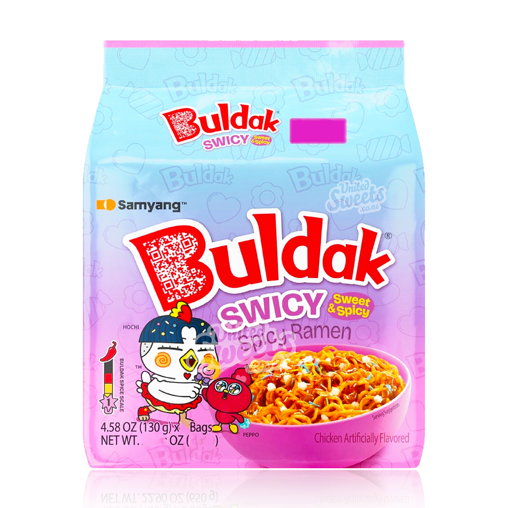 Buldak (Samyang) Ramen Noodles SWICY Sweet and Spicy Chicken 520g 4PK