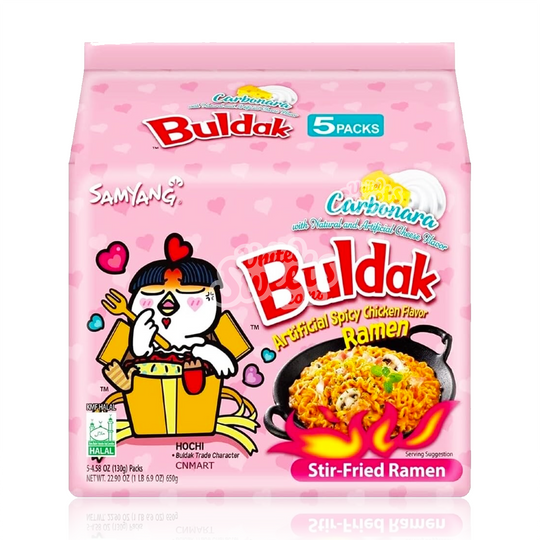 Buldak (Samyang) Ramen Noodles Hot Chicken Carbonara 650g 5PK