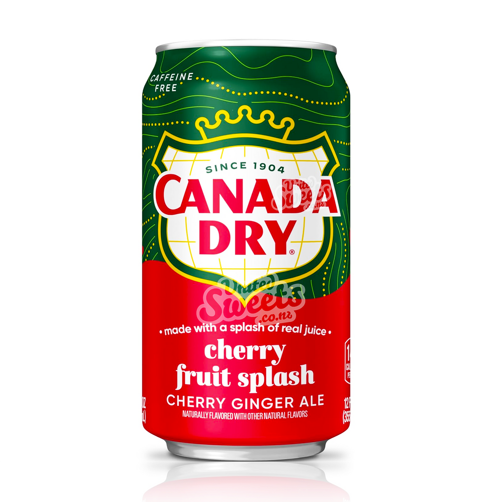 Canadian Dry Fruit Splash Cherry Ginger Ale Can 355ml (USA MADE)