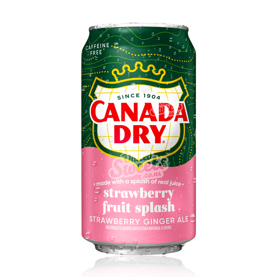 Canadian Dry Strawberry Fruit Splash Ginger Ale Can 355ml (USA MADE)