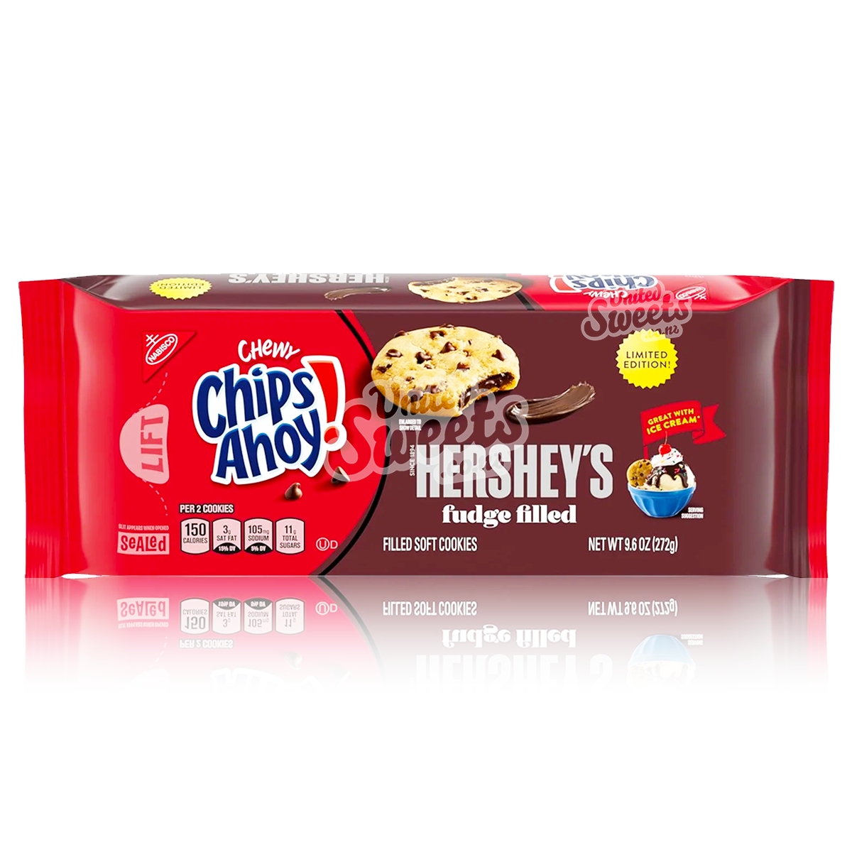 Chips Ahoy Chewy Hershey's Fudge Filled 272g United Sweets