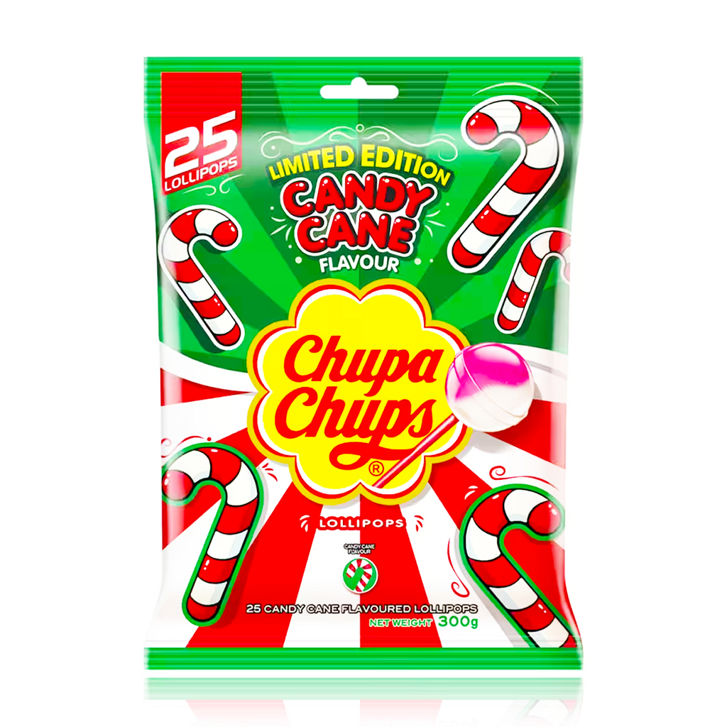 Chupa Chups Candy Cane 25PK 300g
