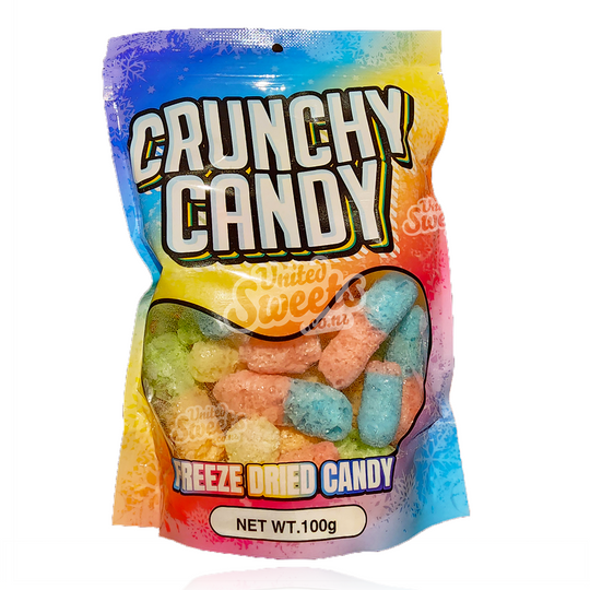 Crunchy Candy Freeze Dried Candy "Worms" 100g