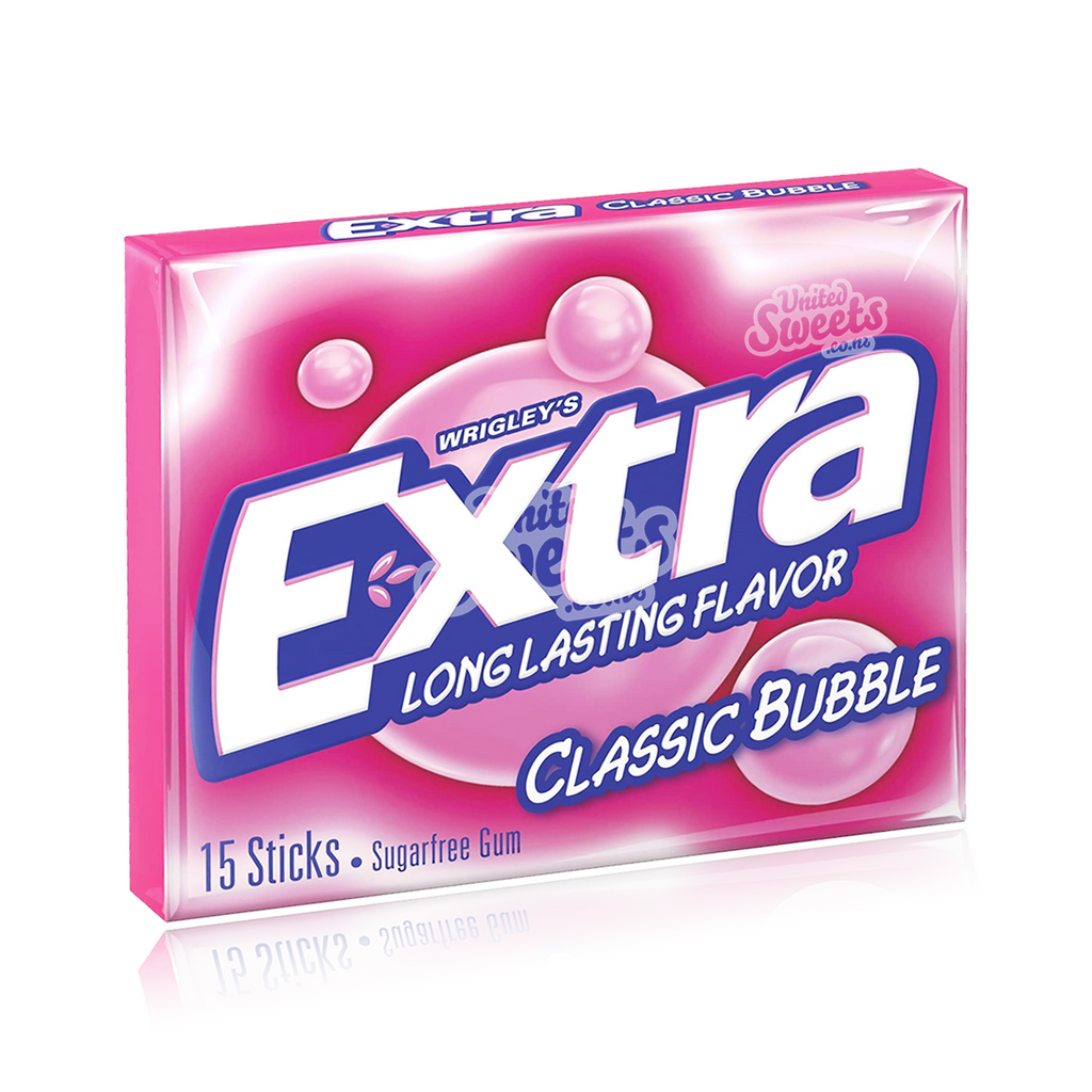 Wrigley's Extra Classic Bubble Chewing Gum 15 sticks (BB: 20/04/2024)