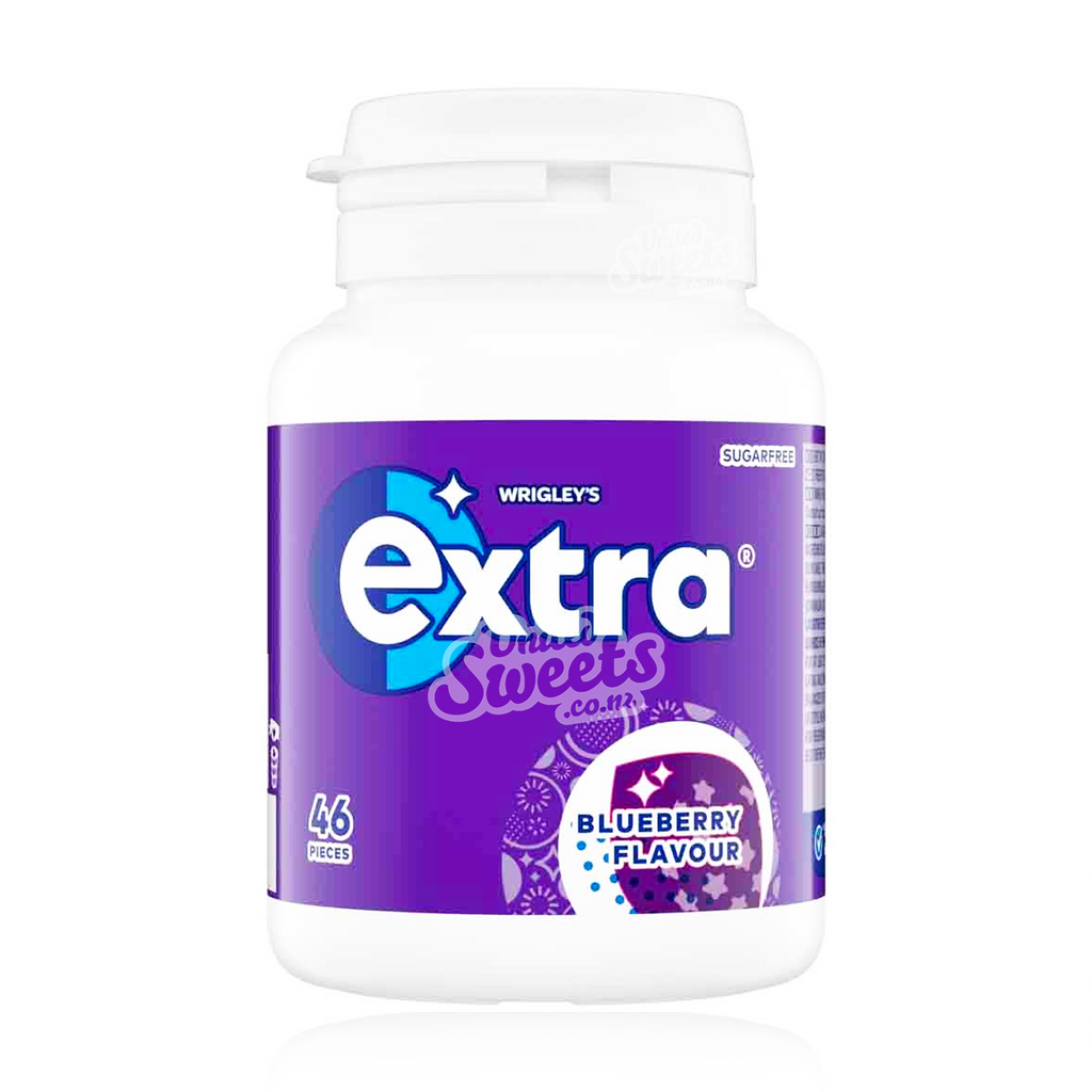 Wrigley's Extra Blueberry Chewing Gum Bottle 46pc 64g (UK MADE)