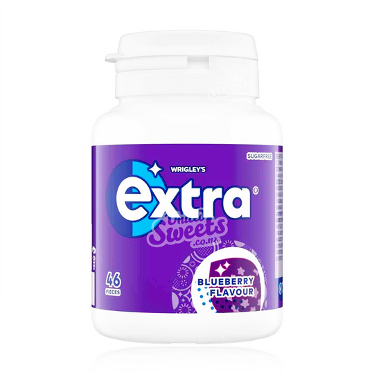 Wrigley's Extra Blueberry Chewing Gum Bottle 46pc 64g (UK MADE)