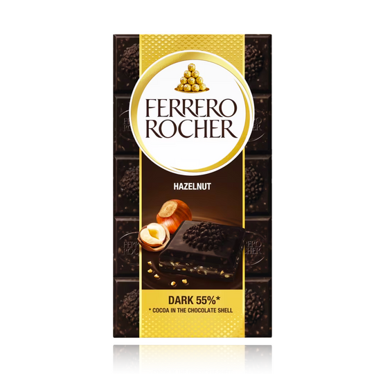 Ferrero Rocher Hazelnut Dark Chocolate 90g
