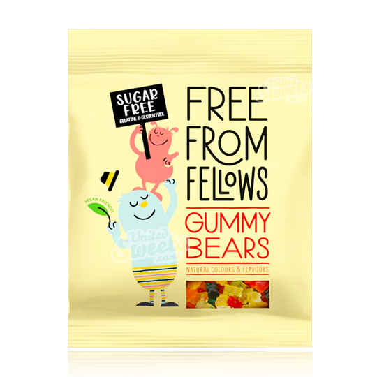 Free From Fellows Sugar free fruit flavoured gummy bears Peg Bag 100g (UK Made)
