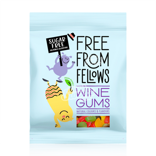 Free From Fellows Sugar free Wine Gums 100g (UK MADE)