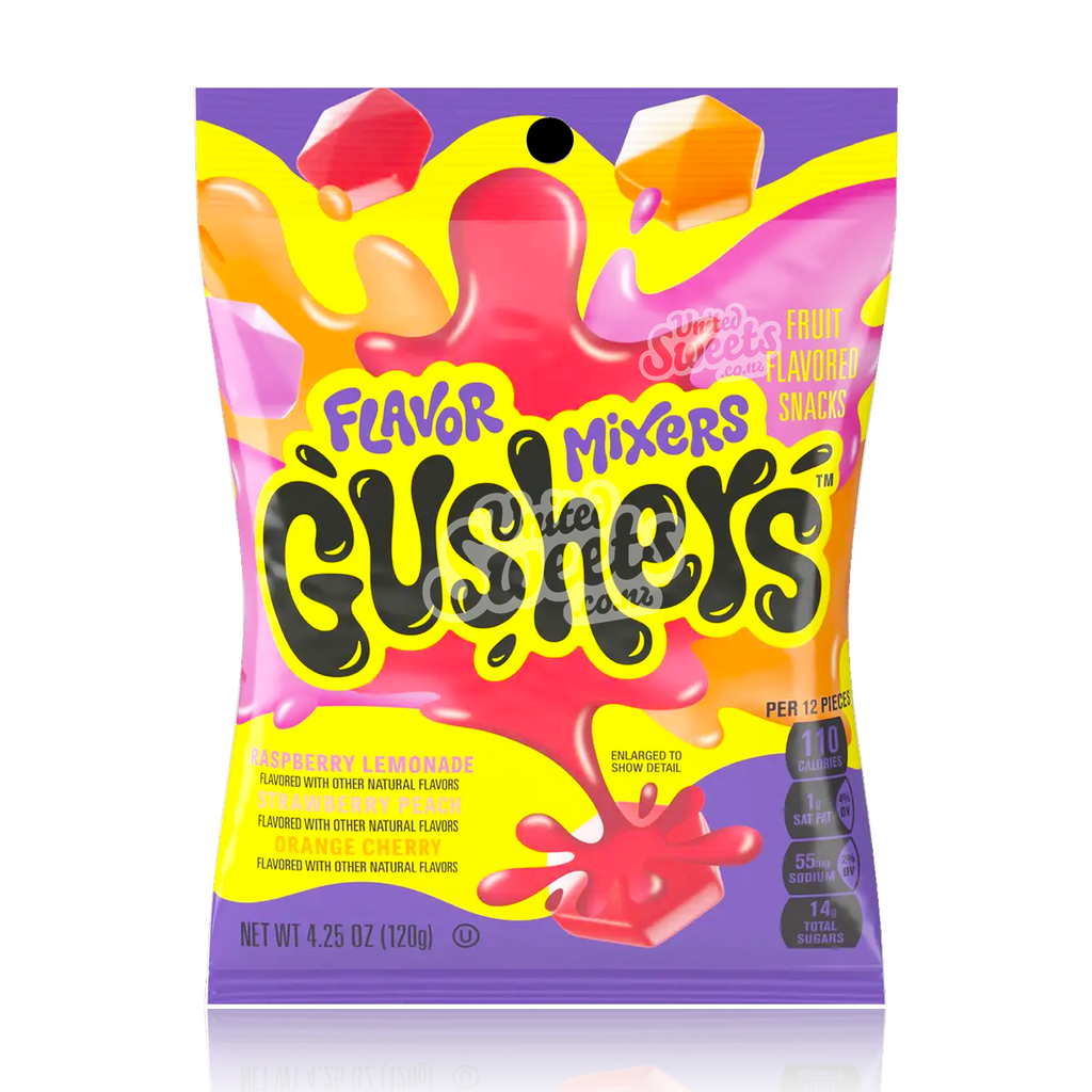 Fruit Gusher Flavor Mixes Variety Pack Peg Bag 120g (BEST BEFORE: 06/03/2025)