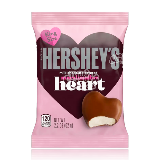 Hershey's Milk Chocolate Covered Marshmallow Heart 62g (Best Before: 08/2024)