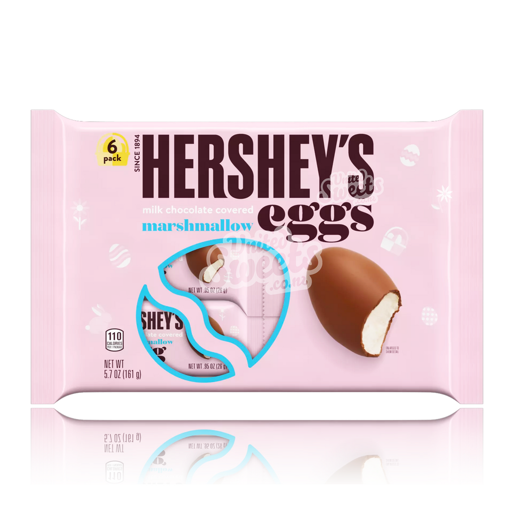 Hershey's Milk Chocolate Covered Marshmallow Eggs 6pk 161g (Best Before: 08/2024)