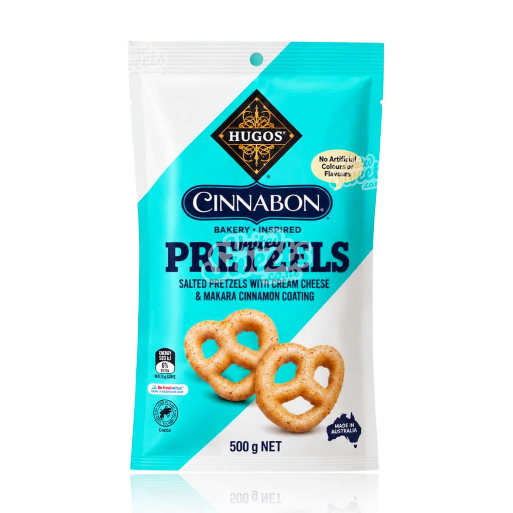 Hugos CINNABON Pretzels 500g (AU MADE)
