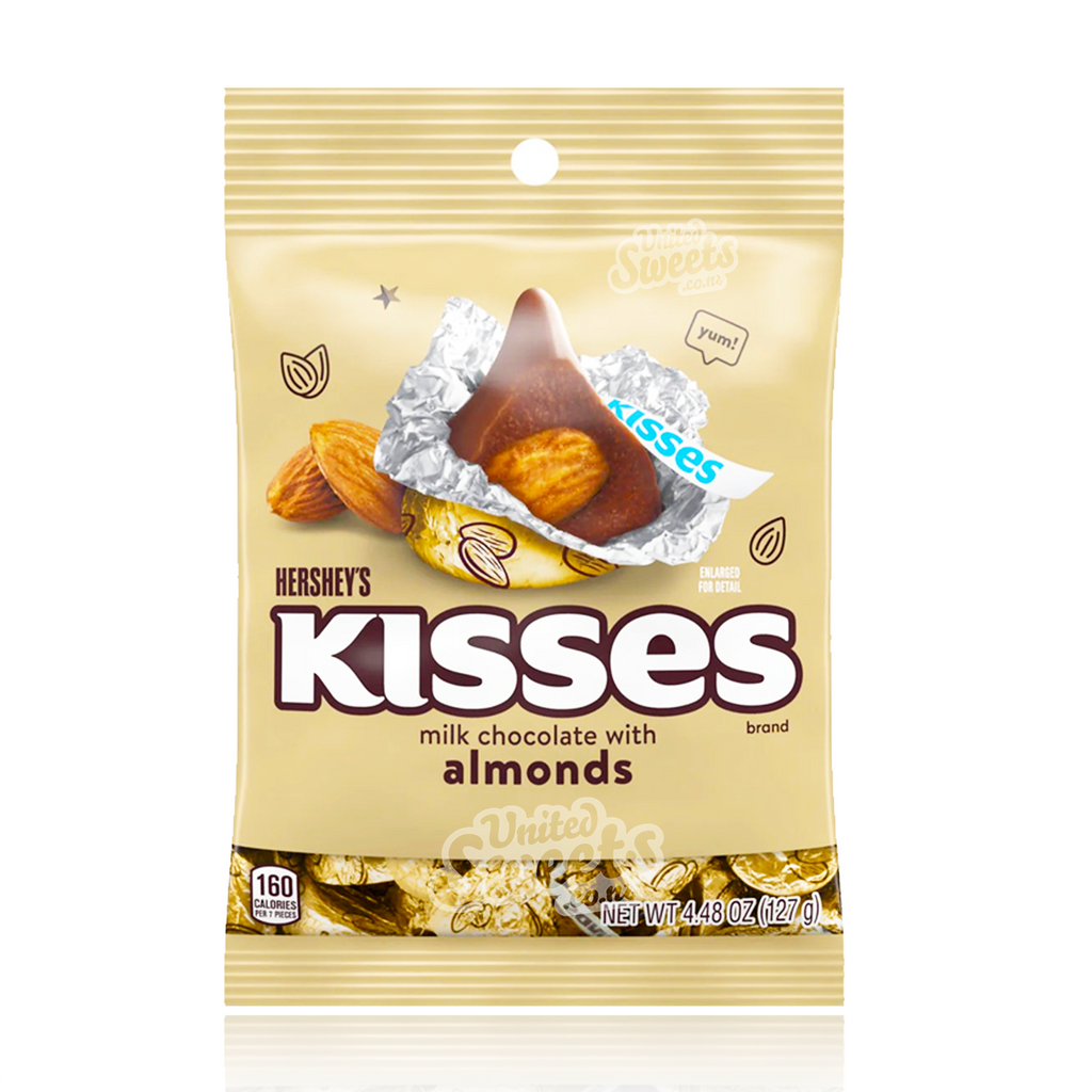 Hershey's Kisses Milk Chocolate With Almonds 127g