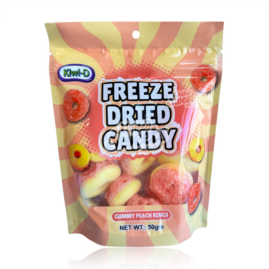 Kiwi-D Freeze Dried Candy Peach Ring 50g