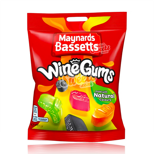 Maynards Bassetts WINE GUMS 130g (UK Made)
