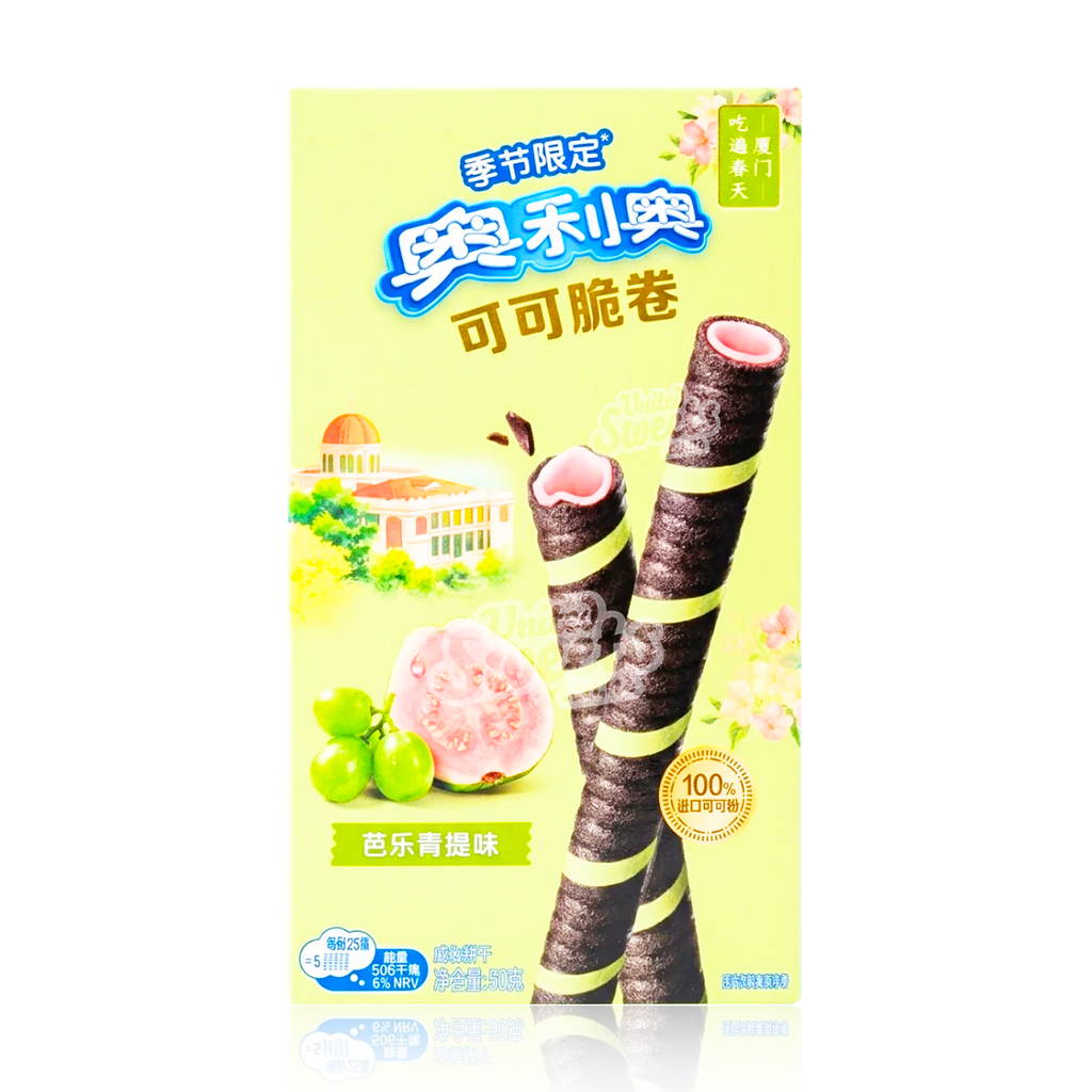 Oreo Cocoa Crispy Rolls Guava and Green Grape 50g (Made in China)