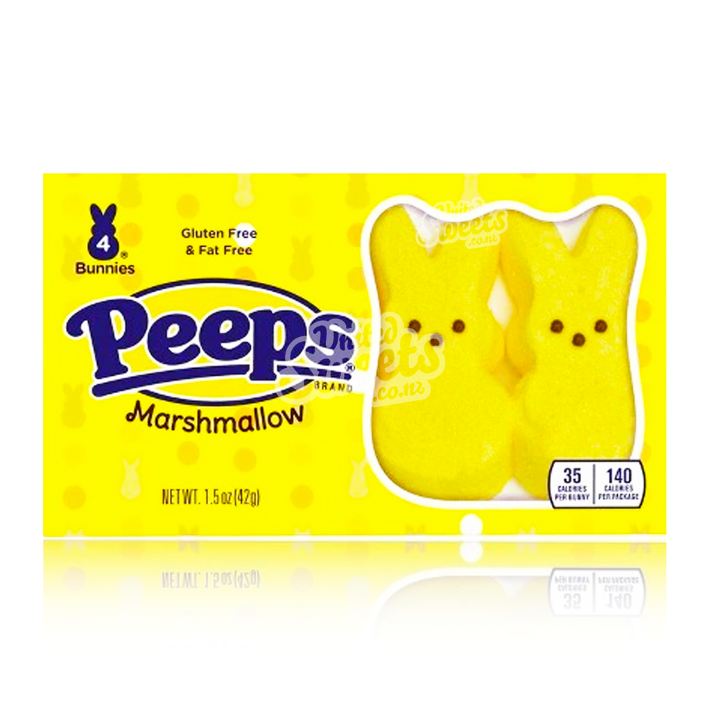 Peeps Marshmallows YELLOW Bunnies 4pk