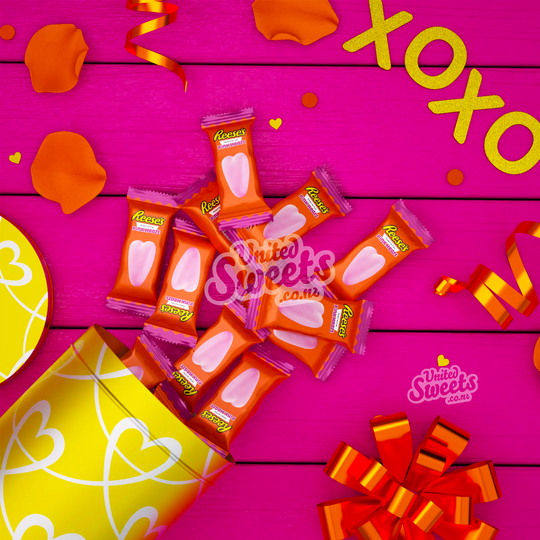 Reese's Peanut Butter Heart Pink Chocolate 17g Single- (Best Before:11/2024) HEAT DAMAGED