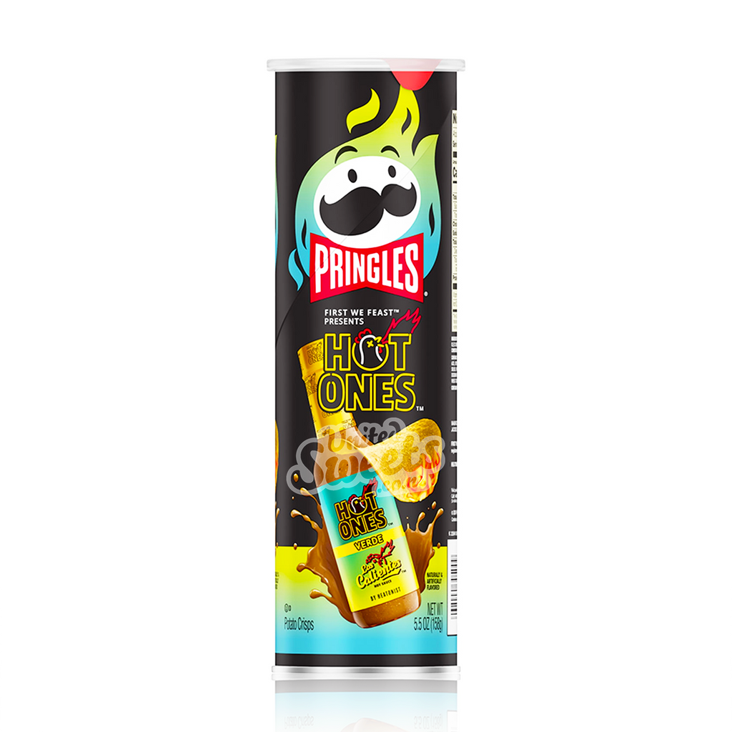 Pringles Hot Ones Los Calientes Verde 156g (USA Made)