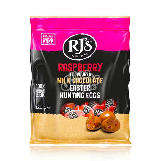 RJ's Raspberry Milk Chocolate Easter Eggs 120g