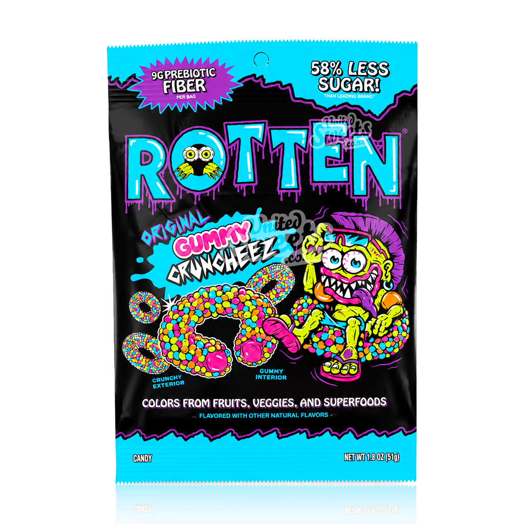 Rotten Original Gummy Cruncheez 51g- Low Sugar, Low Calorie