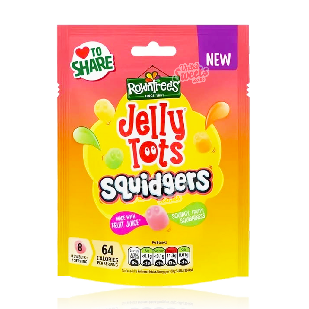 Rowntree's Jelly Tots Squidgers 120g (UK Made)