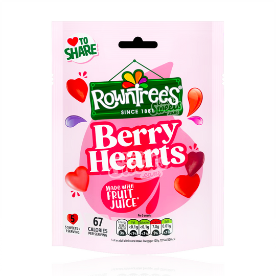 Rowntree's Berry Hearts 115g (UK MADE)
