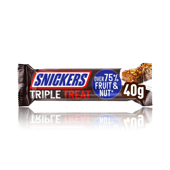 Snickers Mars Triple Treat Fruit Nut & Chocolate 40g Bar