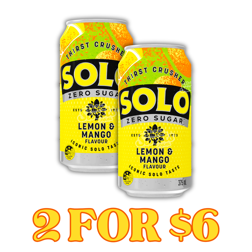 Solo LEMON/MANGO ZERO SUGAR 375ml