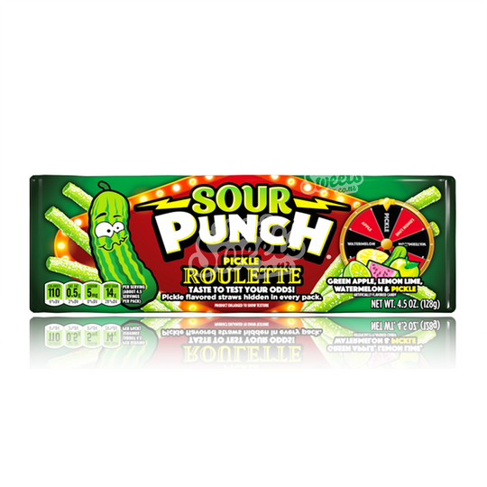 Sour Punch Straws Pickle Roulette 128g