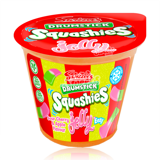 Swizzels Drumstick Squashies SOUR Jelly Pot 125g (UK Made) Best Before: 01/10/2025